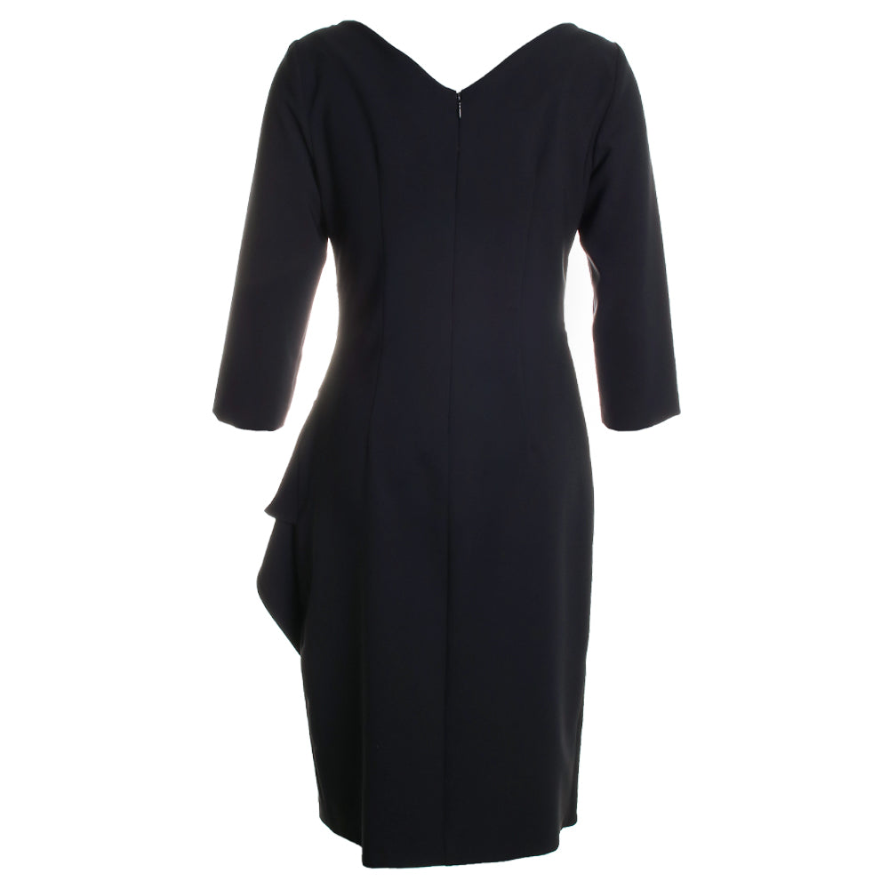 Brooch Detail Wrap Dress  Lee Newman.com