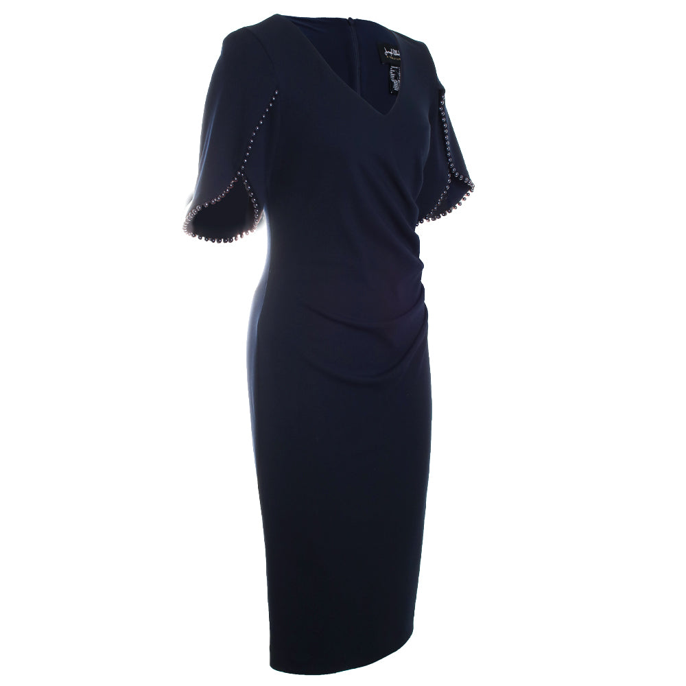 Sheath Dress w/ Pearl Detail  Lee Newman.com