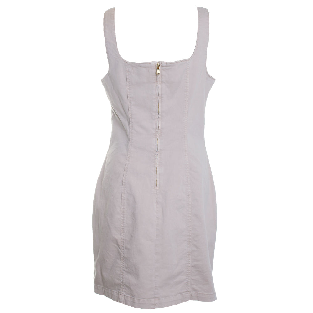 Midy Button-Front Dress Biscuit main image 1