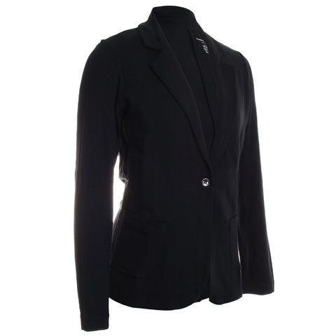 French Terry Looped One-Button Blazer
