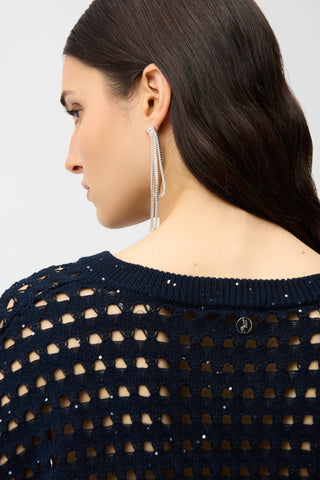 Cotton Blend Open Stitch Sweater