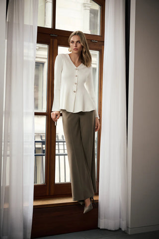 Fit And Flare Peplum Cardigan