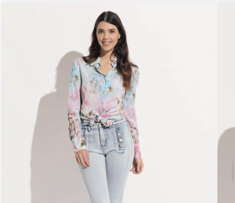 Pastel Button Down Blouse
