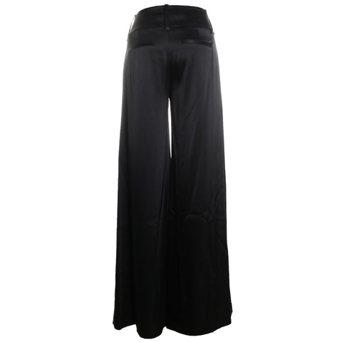 Olivia Satin Low Rise Wide Leg Flare Pant