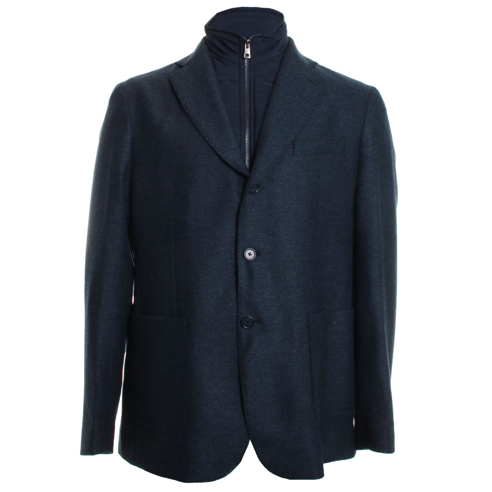 Navy 3 Button Bib Blazer