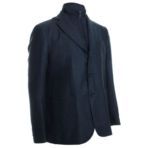 Navy 3 Button Bib Blazer