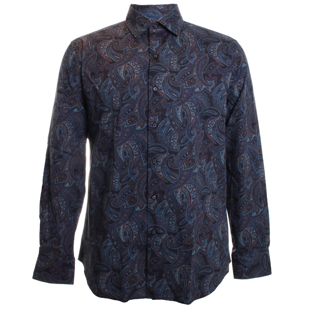 Night Blue Paisley Shirt