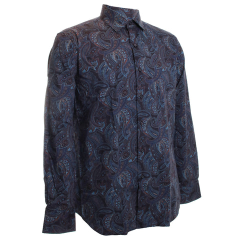 Night Blue Paisley Shirt