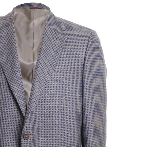 Taupe & Blue Houndstooth Sport Coat