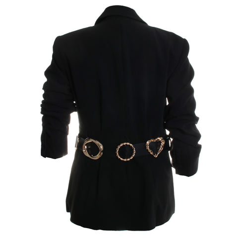 Gold Belt Scrunched Cheyenne Blazer