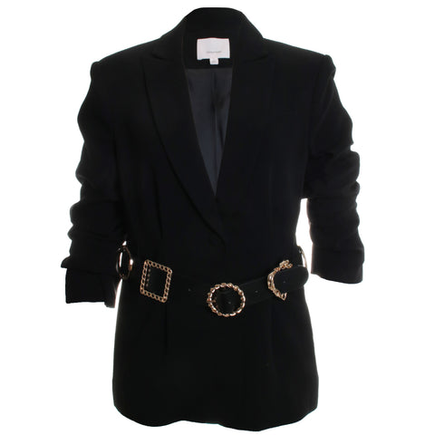 Gold Belt Scrunched Cheyenne Blazer