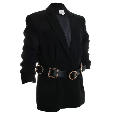 Gold Belt Scrunched Cheyenne Blazer