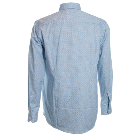 Geometric Blue Signature Twill Shirt
