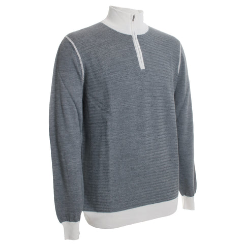 Lucca Textured 1/2 Zip Knit Sweater