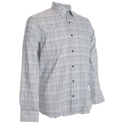 Navy Melange Plaid Shirt