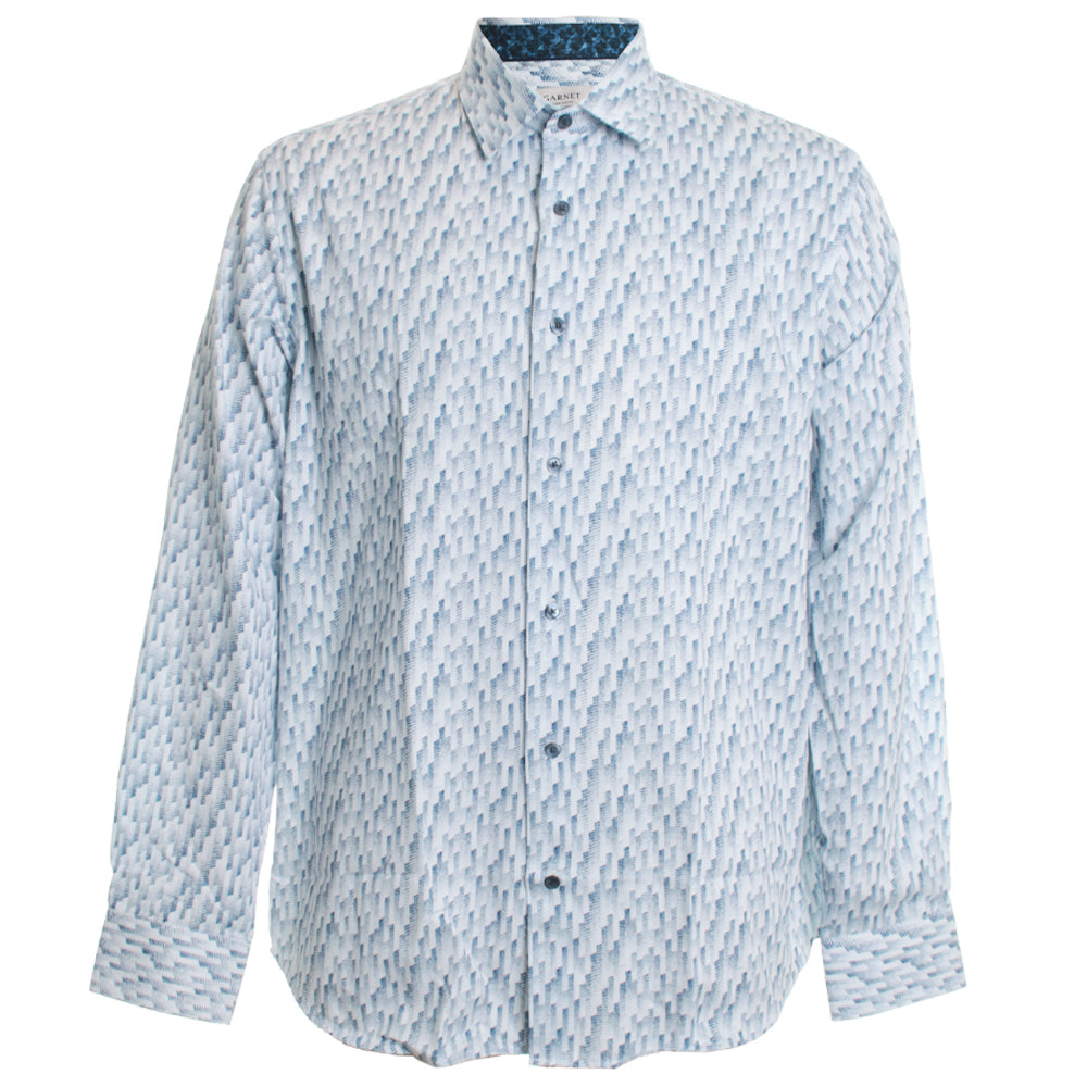 Stairline Print Stretch Shirt