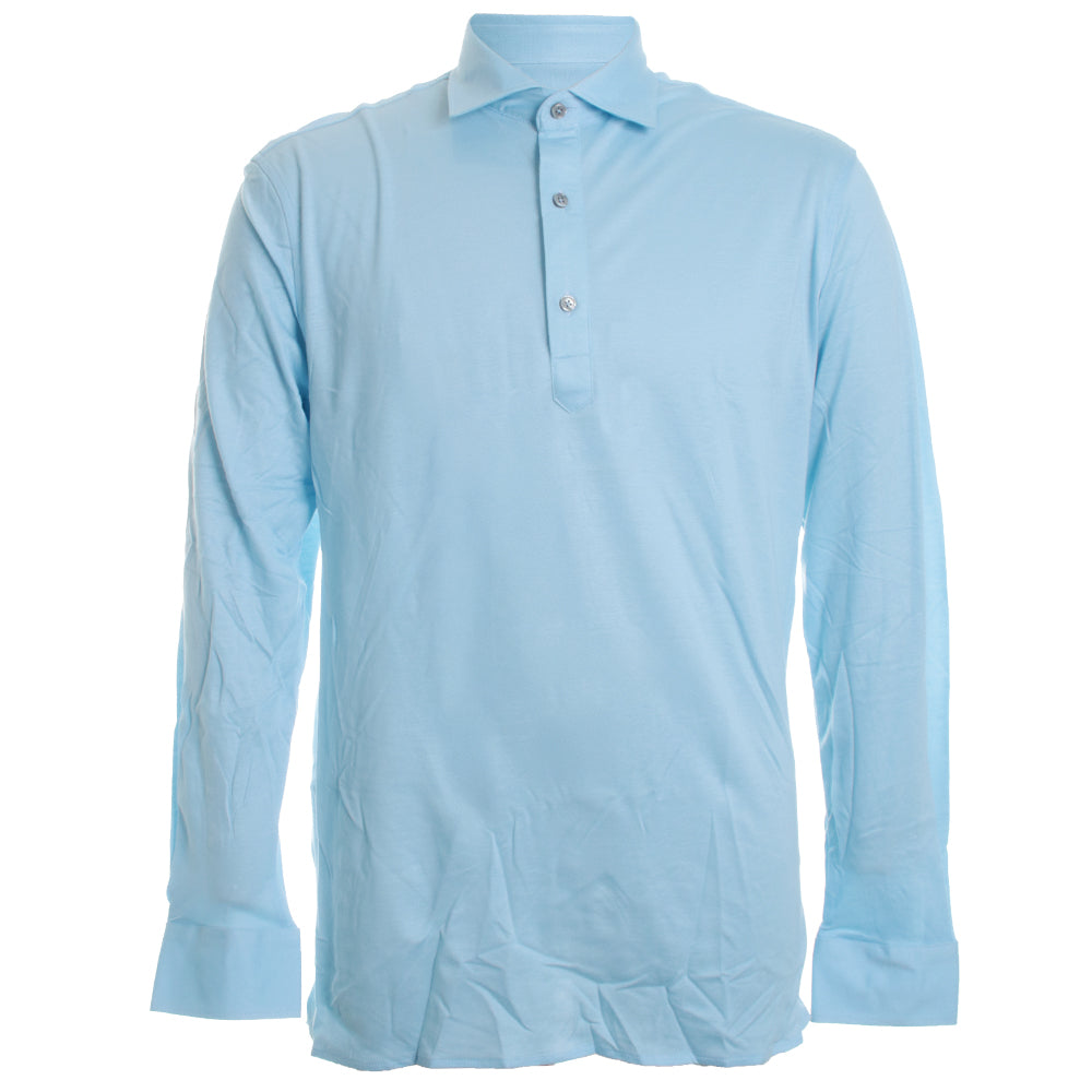 Tencel Blend Long Sleeve Polo
