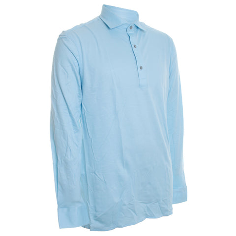 Tencel Blend Long Sleeve Polo