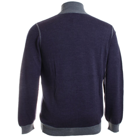 Lucca Textured 1/2 Zip Knit Sweater