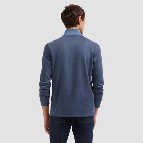 Performance Houndstooth Quarter-Zip Mock Neck Pullover