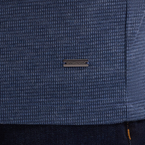 Performance Houndstooth Quarter-Zip Mock Neck Pullover