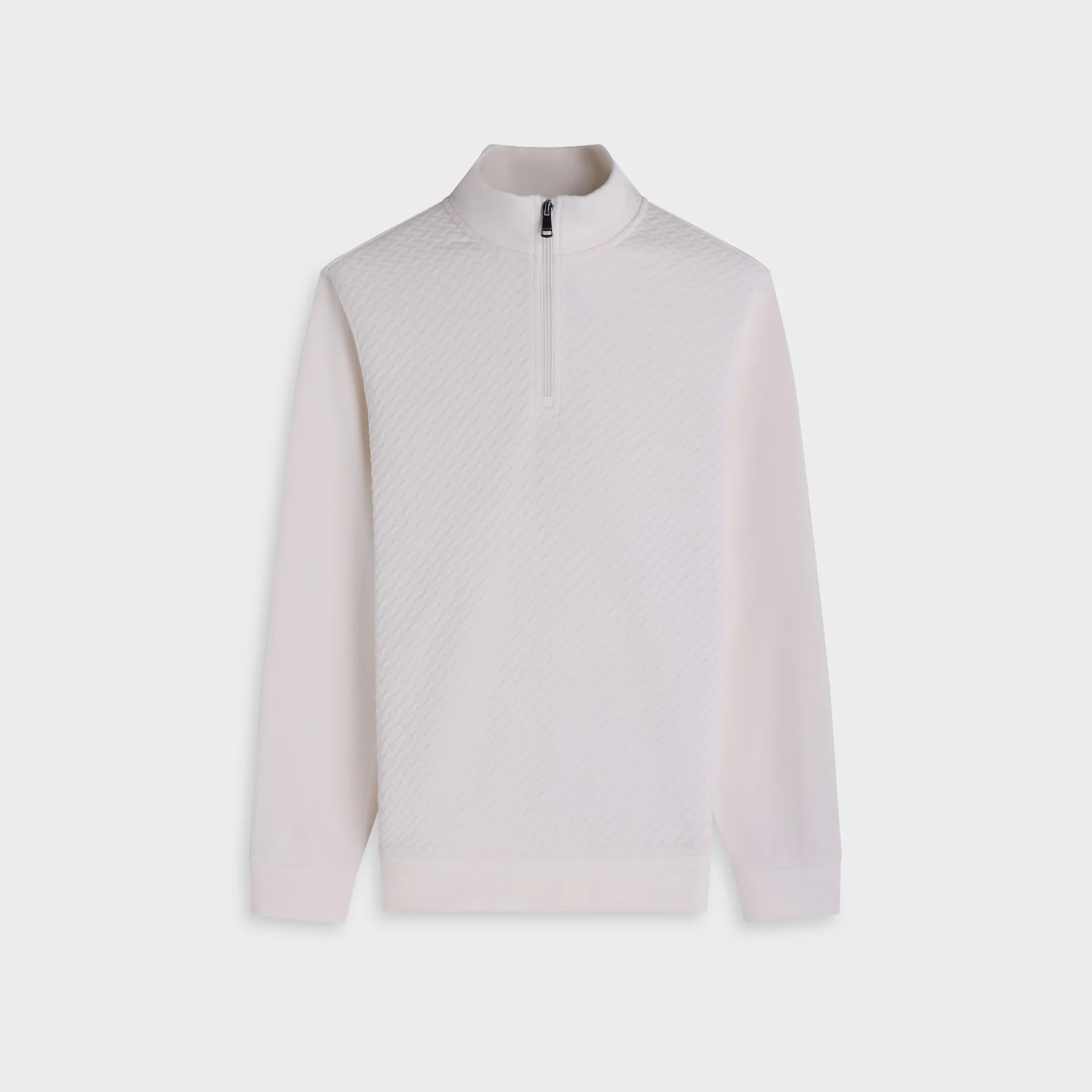 Performance Basketweave Quarter-Zip Mock Neck Pullover