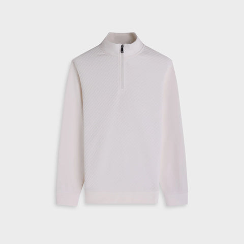 Performance Basketweave Quarter-Zip Mock Neck Pullover
