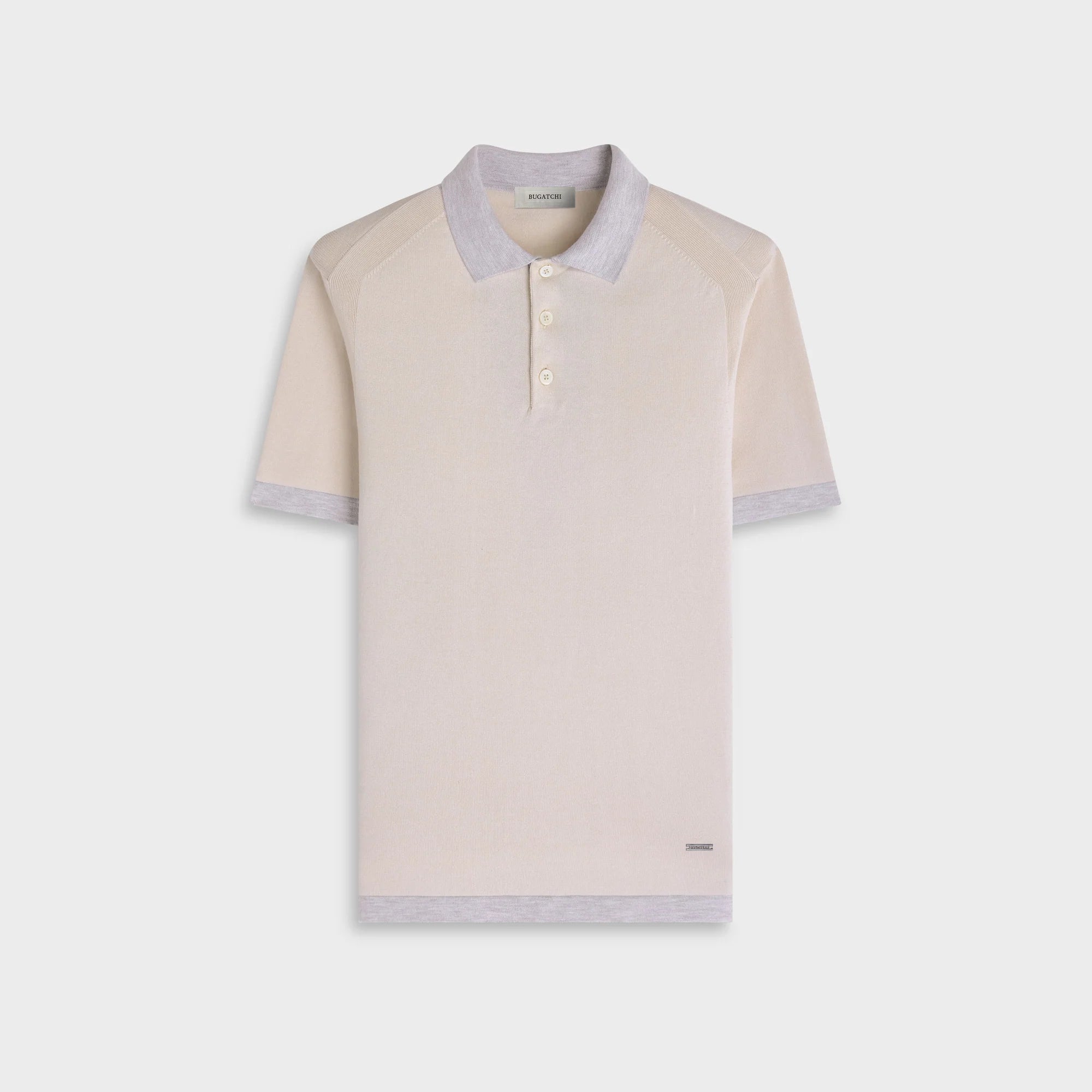 Jersey Knit Short-Sleeve Polo Sweater