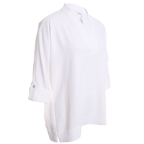 Wide Collar Popover Blouse