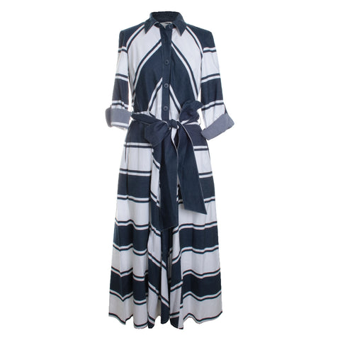 Casual Striped Maxi Dress