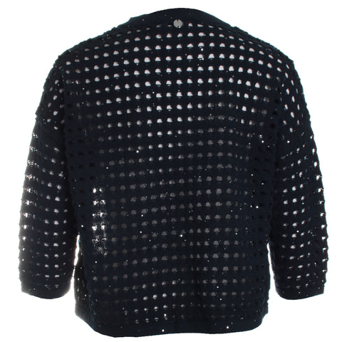 Cotton Blend Open Stitch Sweater