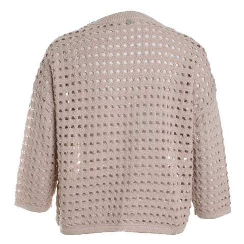 Cotton Blend Open Stitch Sweater