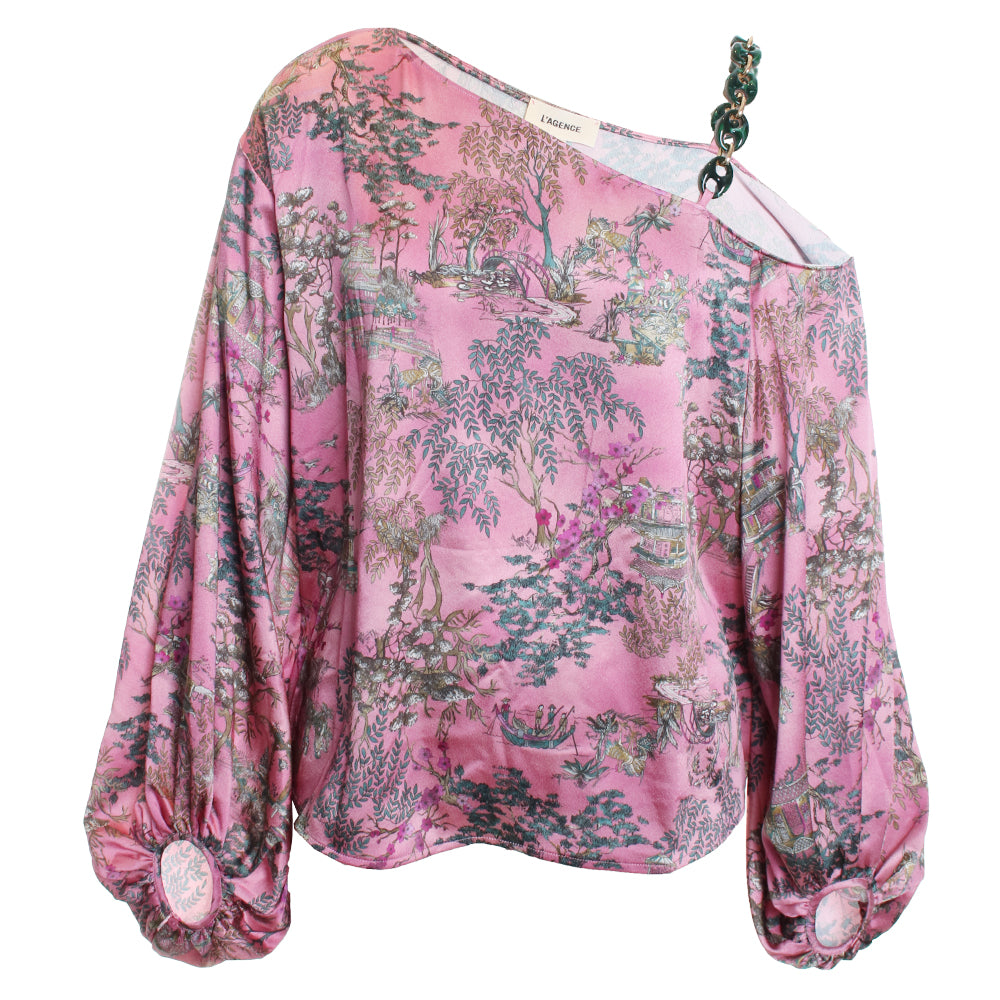 Asami Chain One Shoulder Blouse