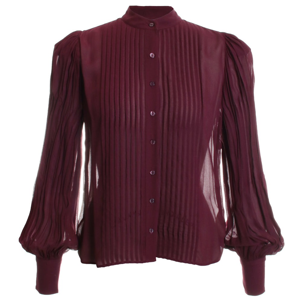 Noor Mandarin Pleated Blouse