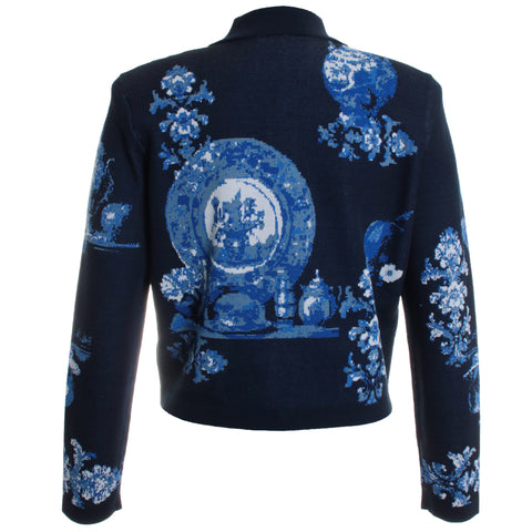 Osiris Jacquard Collared Cardigan