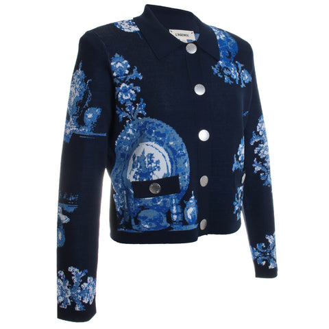 Osiris Jacquard Collared Cardigan