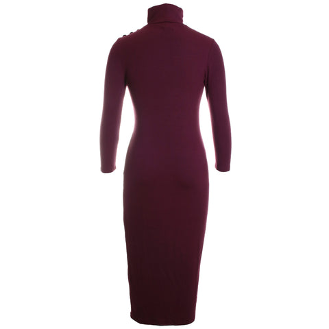Voletta 3/4 Sleeve Turtleneck Sweater Dress