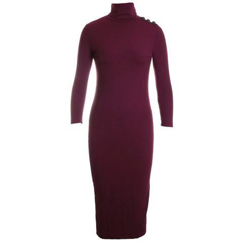 Voletta 3/4 Sleeve Turtleneck Sweater Dress