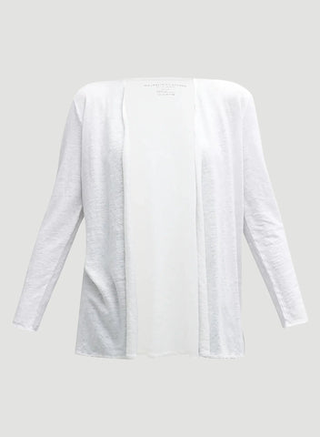 Stretch Linen Open Cardigan