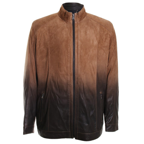 Brown Leather Degrade Brown Jacket