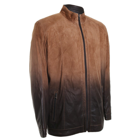 Brown Leather Degrade Brown Jacket