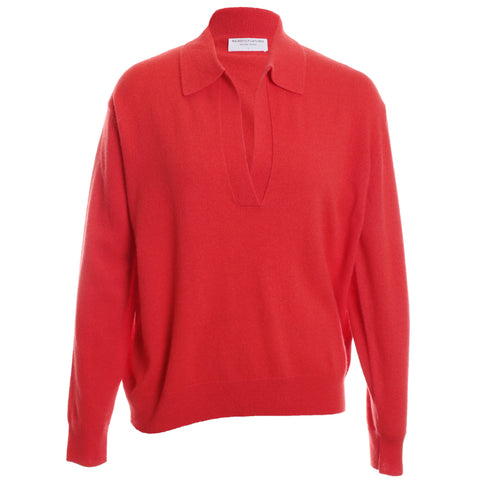 Cashmere Seamless Long Sleeve Polo
