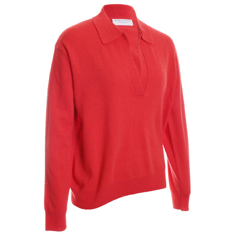 Cashmere Seamless Long Sleeve Polo