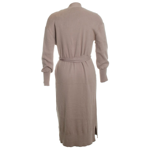 Organic Cotton Rib Knit 3/4 Cardigan w/ Belt