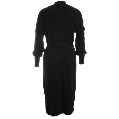 Organic Cotton Rib Knit 3/4 Cardigan w/ Belt