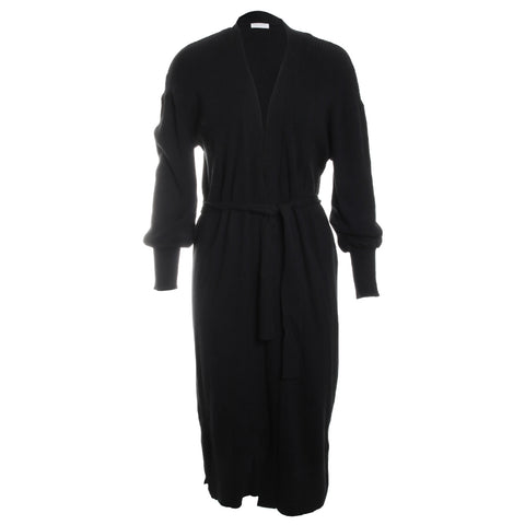 Organic Cotton Rib Knit 3/4 Cardigan w/ Belt