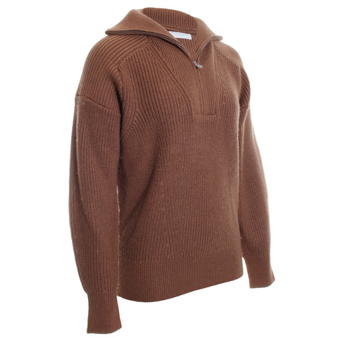 Merino Rib Long Sleeve Half Zip