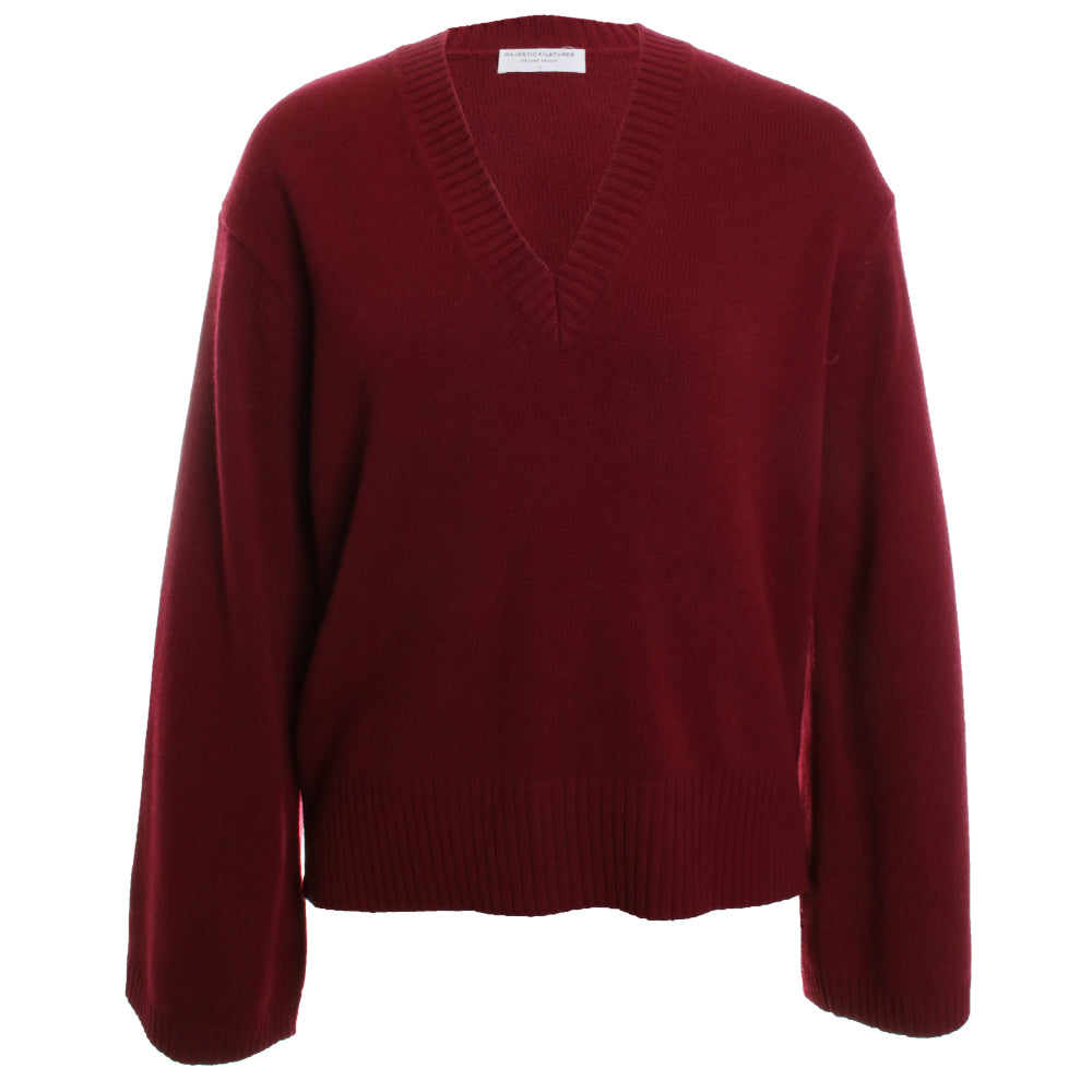 Merino Semi Relaxed Long Sleeve V-Neck