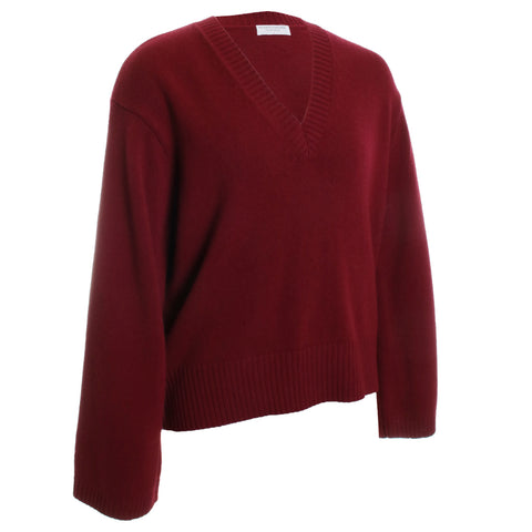 Merino Semi Relaxed Long Sleeve V-Neck