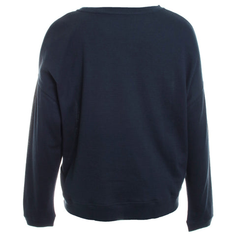 Organic Cotton Cashmere Double Face Long Sleeve Semi Relaxed Crewneck